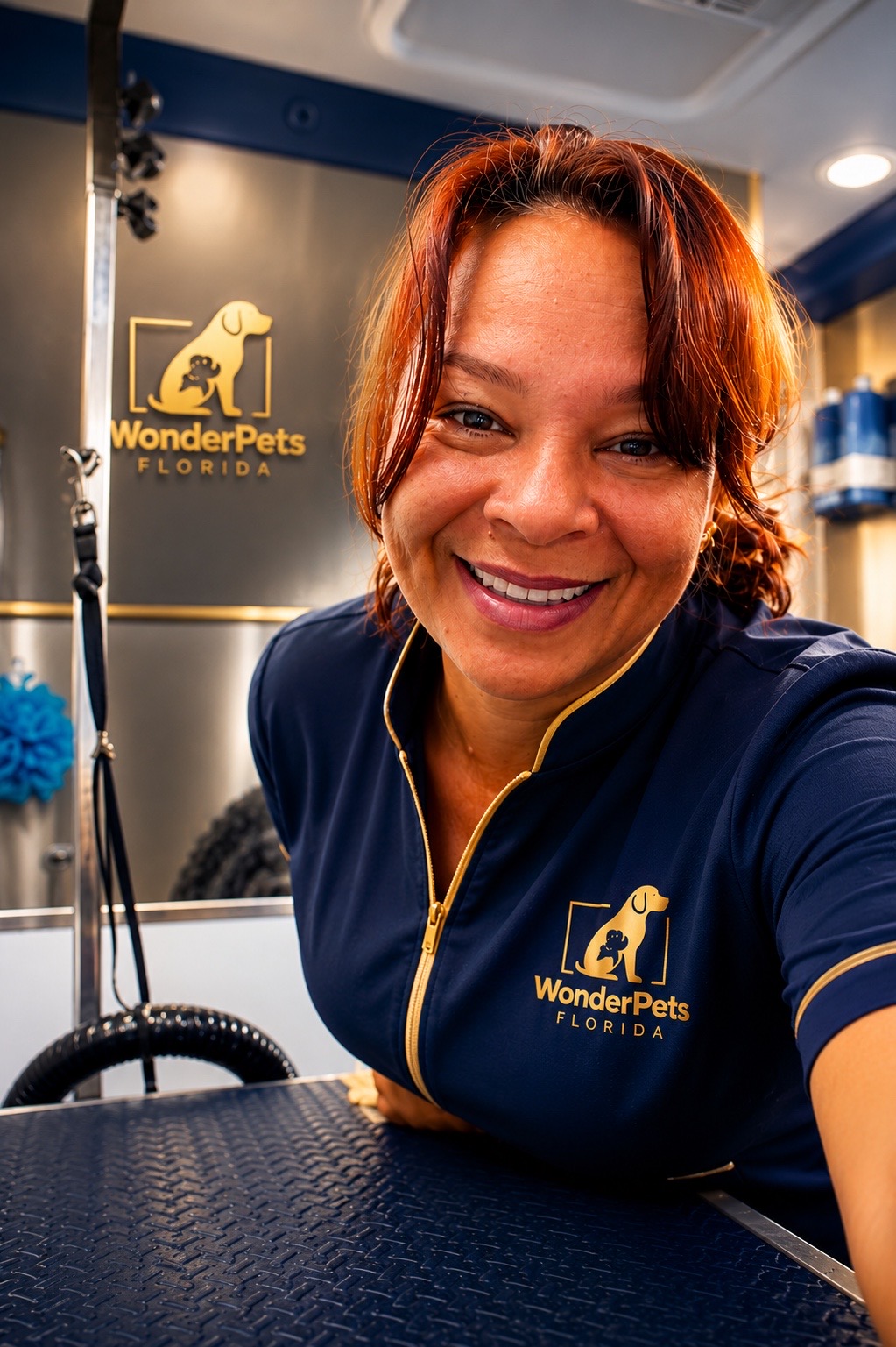 Yosmar Cuchi, professional pet groomer at Wonder Pets Florida